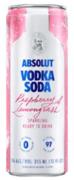 Absolut - Sparkling Raspberry & Lemongrass 0 (4 pack cans)