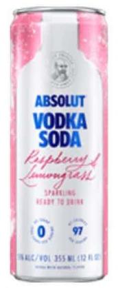 Absolut - Sparkling Raspberry & Lemongrass NV (4 pack cans) (4 pack cans)